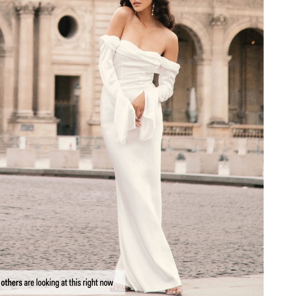 Off Shoulder Cowl Neck Maxi Dress